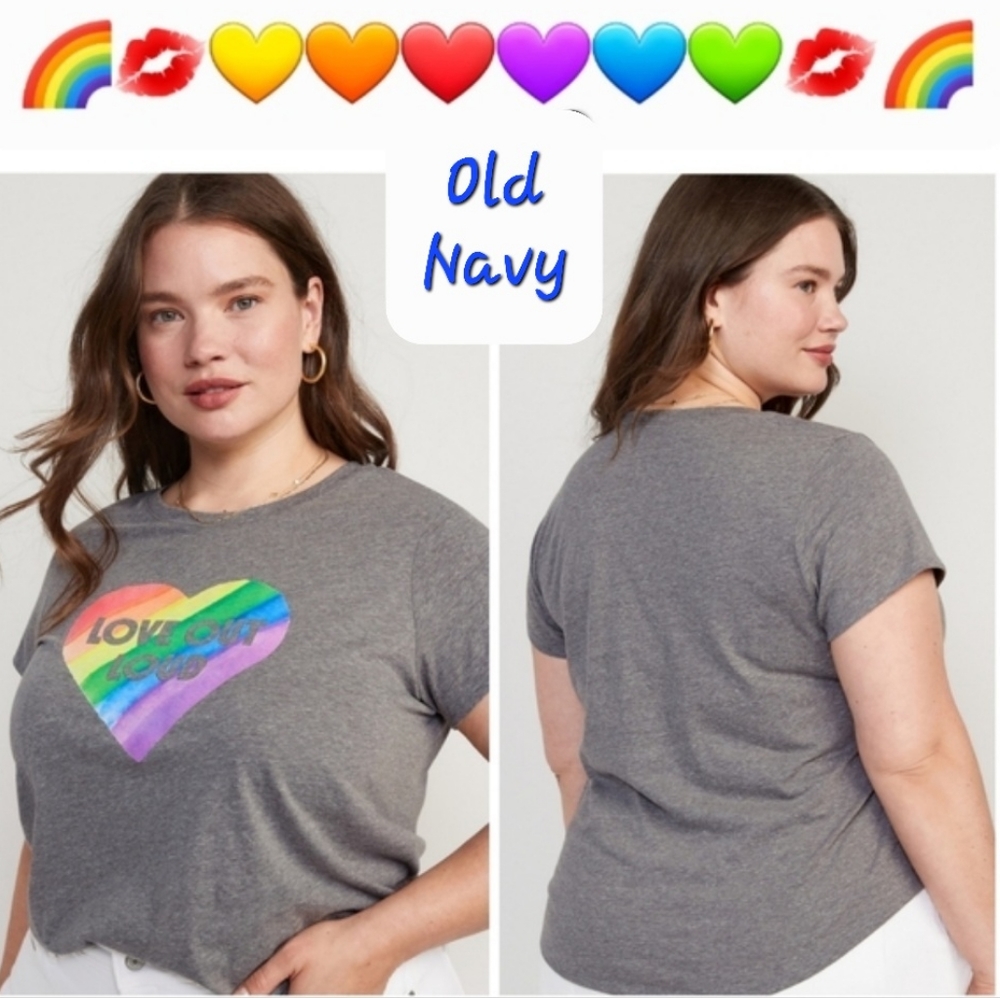 🥳FINAL PRICE👍🌈👕❤️ NWT‼️ Old Navy brand "Love Out Loud" Women's Graphic Tee